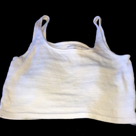 AE American Eagle SMALL tank top solid white EUC - Picture 1 of 3